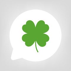 Kreis Sprechblase - Kleeblatt gr&uuml;n