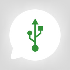 Kreis Sprechblase - USB grün