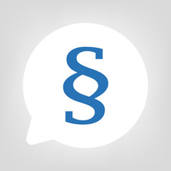 Kreis Sprechblase - Paragraph blau