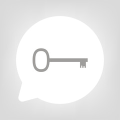 Kreis Sprechblase - Schlüssel Geheimnis