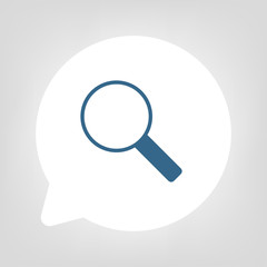 Kreis Sprechblase - Lupe Vergrößerung