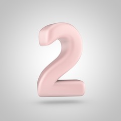 Millennium Pink color number 2 isolated on white background