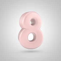 Millennium Pink color number 8 isolated on white background