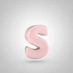 Millennium Pink color letter S lowercase isolated on white background