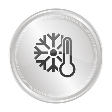 Temperatur Kälte - Verchromter Button