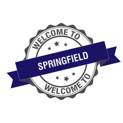 Obraz premium Welcome to Springfield stamp illustration