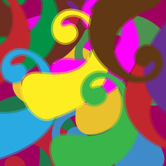 background circles, cells abstract color