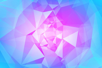 Abstract horizontal triangle background. Tender smooth polygonal backdrop for business presentation. Soft gradient color transition for mobile application and web. Trendy geometric colorful banner.