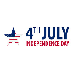 American Independence Day. 4th July. Template background for greeting cards, posters, leaflets and brochure. Vector illustration.