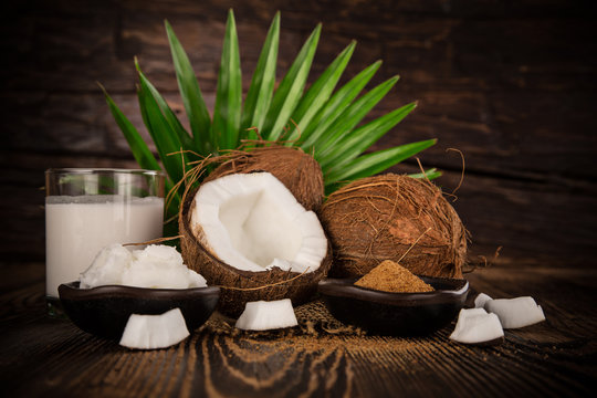 close-up of a coconuts