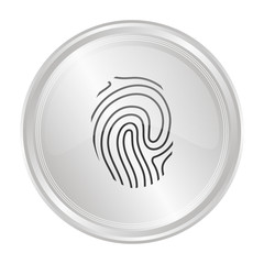Fingerabdruck Identifikation - Verchromter Button