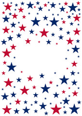 Obraz premium American Independence Day. 4th July. Template background for greeting cards, posters, leaflets and brochure. Vector illustration.