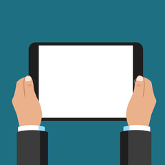 Tablet. Vector. Flat design.