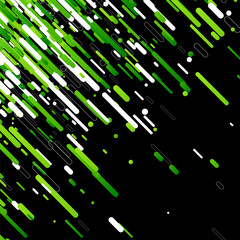 Green abstract background on black.