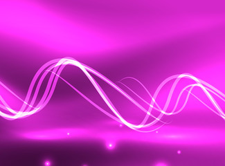 Glowing shiny wave background
