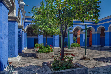 Peru Arequipa santa catalina monastery courtyard E