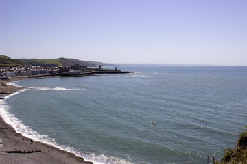 Aberystwyth, historic market town in Wales. Holiday resort