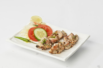 grilled Chicken Malai kabab with fresh salad