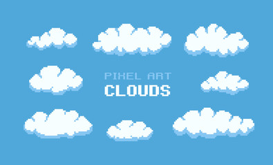 Pixel Art Clouds