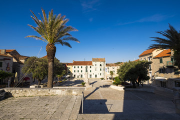 Fototapeta na wymiar Main square, Makarska, Dalmatia,