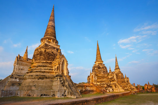 Wat Phra Si Sanphet temple in Ayutthaya Historical Park, a UNESCO world heritage site, Thailand