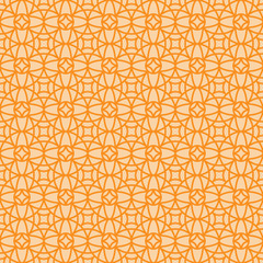 Orange linear arabic ornamental pattern
