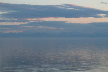 The great lake Baikal at sunset, Russia