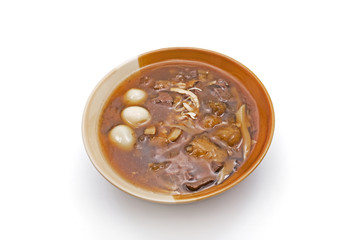 Fish Maw Soup on White Background