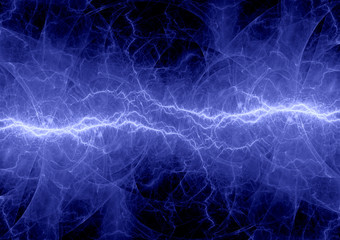 Blue lightning background, abstract plasma element