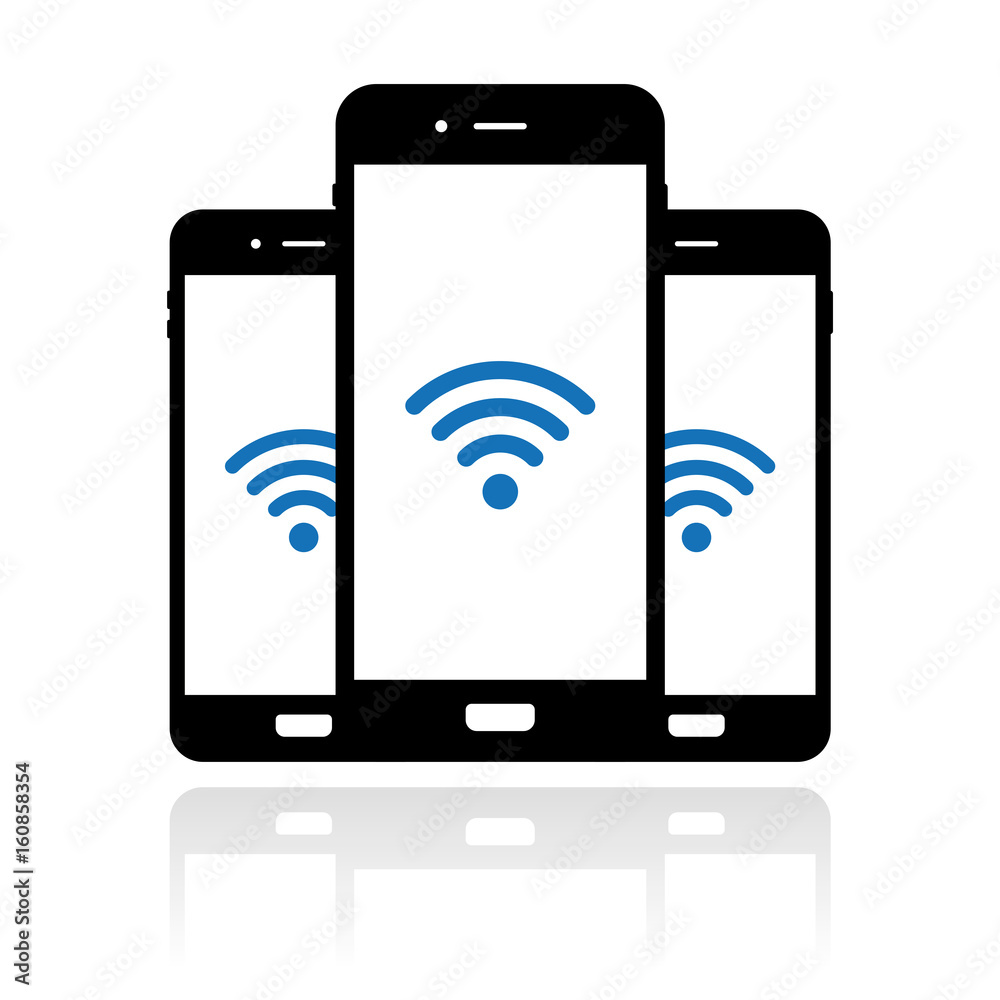 Sticker Smartphone Banner - WLAN - WIFI