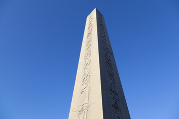 Obelisk of Theodosius (Egyptian obelisk) to Sultanahmet Square. Istanbul. Turkey