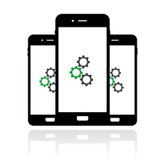 Smartphone Banner - Zahnräder - Einstellugnen