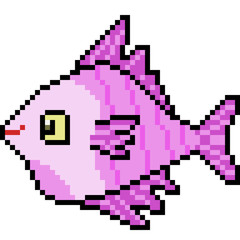 Fototapeta premium vector pixel art fish