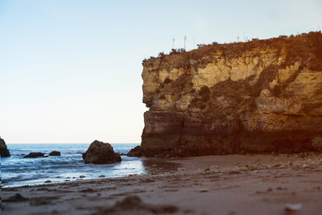 A cliff on the beach in Lagos, Portugal