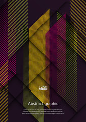 Vector geometric abstract background with squares and lines. Eps10 Vector illustration