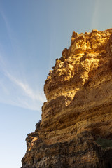 A beach side cliff on the beach in Lagos, Portugal