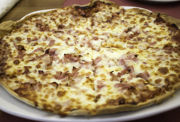 Pizza bacon and cheese
