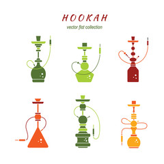 Hookah icons set