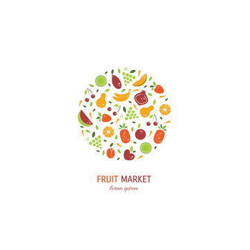 Fruits circle logo