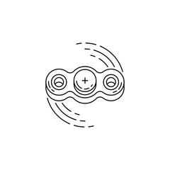 Toy hand spinner vector the rotating mechanism on bearings