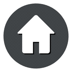 Obraz premium Gebäude - Gepunkteter Button mit Symbol und Schatten