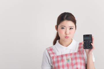 保育士・白バック