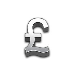 Pound 3d sign illustration isolated.