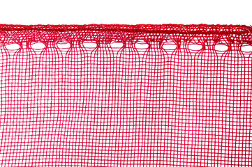 Fabric ribbon edge macro in red