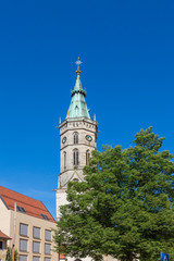 Fototapeta na wymiar Kirchturm St. Amandus in Bad Urach
