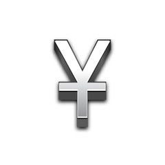 Yuan 3d sign illustration isolated.