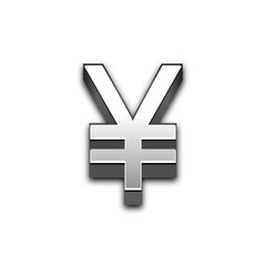 Yen 3d sign illustration isolated.