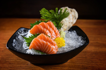 salmon sashimi - obrazy, fototapety, plakaty