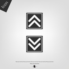 Up and down arrow vector icon