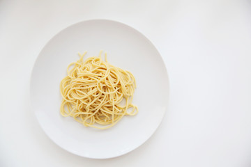 Spaghetti noodle isolated in white background